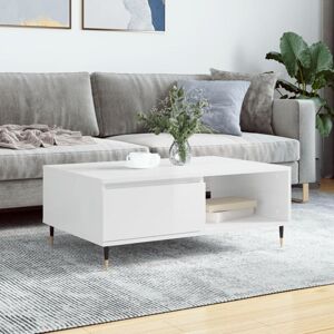 Jinlefu - Coffee Table High Gloss White 90x60x35 cm Engineered Wood vidaXL Jinlefu - Coffee Table High Gloss White 90x60x35 cm Engineered Wood vidaXL