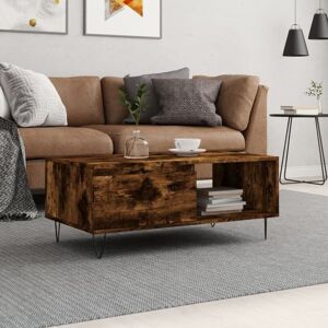 Jinlefu - Coffee Table Smoked Oak 90x50x36.5 cm Engineered Wood vidaXL Jinlefu - Coffee Table Smoked Oak 90x50x36.5 cm Engineered Wood vidaXL