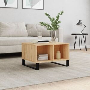 Jinlefu - Coffee Table Sonoma Oak 60x50x36.5 cm Engineered Wood vidaXL Jinlefu - Coffee Table Sonoma Oak 60x50x36.5 cm Engineered Wood vidaXL