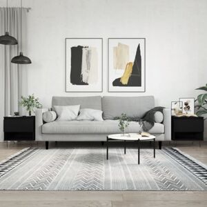 Jinlefu - Coffee Tables 2 pcs Black 50x46x50 cm Engineered Wood vidaXL Jinlefu - Coffee Tables 2 pcs Black 50x46x50 cm Engineered Wood vidaXL