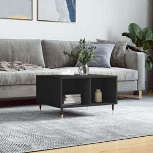 vidaXL Black Engineered Wood Coffee Table - Coffee Table vidaXL Black Engineered Wood Coffee Table - Coffee Table