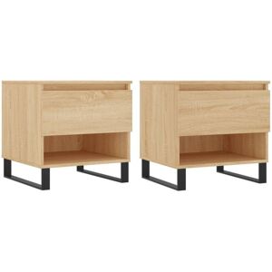 Jinlefu - Coffee Tables 2 pcs Sonoma Oak 50x46x50 cm Engineered Wood vidaXL Jinlefu - Coffee Tables 2 pcs Sonoma Oak 50x46x50 cm Engineered Wood vidaXL