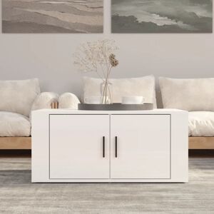 vidaXL White High Gloss Engineered Wood Coffee Table - 80x50x36 cm vidaXL White High Gloss Engineered Wood Coffee Table - 80x50x36 cm