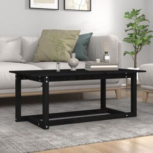 Jinlefu - Coffee Table Black 110x55x45 cm Solid Wood Pine vidaXL Jinlefu - Coffee Table Black 110x55x45 cm Solid Wood Pine vidaXL