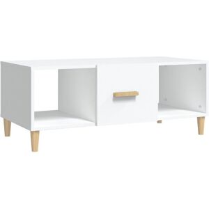 JINLEFU Coffee Table White 102x50x40 cm Engineered Wood vidaXL JINLEFU Coffee Table White 102x50x40 cm Engineered Wood vidaXL