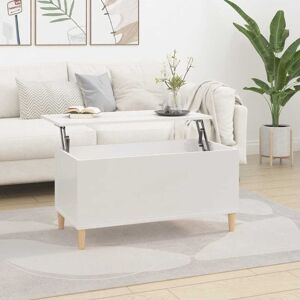 Jinlefu - Coffee Table High Gloss White 90x44.5x45 cm Engineered Wood vidaXL Jinlefu - Coffee Table High Gloss White 90x44.5x45 cm Engineered Wood vidaXL