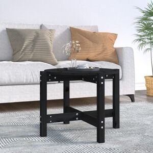 Jinlefu - Coffee Table Black ø 62.5x45 cm Solid Wood Pine vidaXL Jinlefu - Coffee Table Black ø 62.5x45 cm Solid Wood Pine vidaXL