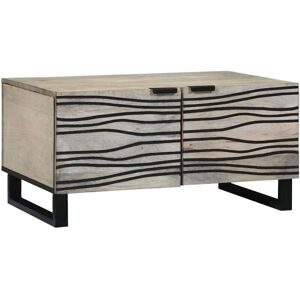 Coffee Table White, Black 80 x 50 x 40 cm Solid mango wood Vidaxl Coffee Table White, Black 80 x 50 x 40 cm Solid mango wood Vidaxl