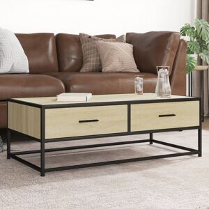 Vidaxl - Coffee Table Sonoma Oak 100x50x35 cm Engineered Wood and Metal Vidaxl - Coffee Table Sonoma Oak 100x50x35 cm Engineered Wood and Metal