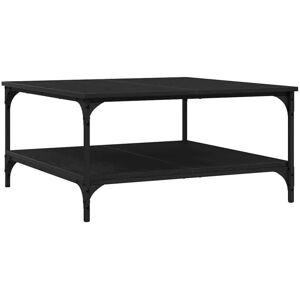 Coffee Table Black oak 80 x 80 x 40 cm Engineered wood vidaXL Coffee Table Black oak 80 x 80 x 40 cm Engineered wood vidaXL