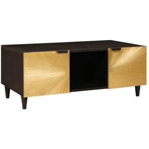 Coffee Table Black and Gold 100 x 54 x 40 cm Solid mango wood vidaXL Coffee Table Black and Gold 100 x 54 x 40 cm Solid mango wood vidaXL
