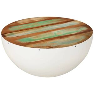 Vidaxl - Bowl-shaped Coffee Table White Ø50x24 cm Solid Wood Reclaimed Vidaxl - Bowl-shaped Coffee Table White Ø50x24 cm Solid Wood Reclaimed