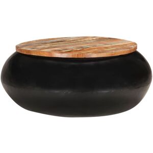 Coffee Table Black 68x68x30 cm Solid Reclaimed Wood Vidaxl Coffee Table Black 68x68x30 cm Solid Reclaimed Wood Vidaxl