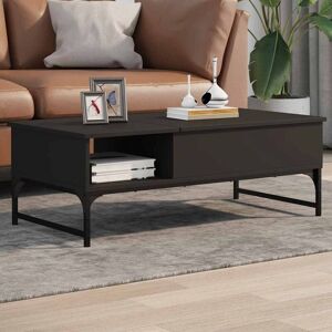 Coffee Table Black 100x50x35 cm Engineered Wood and Metal Vidaxl Coffee Table Black 100x50x35 cm Engineered Wood and Metal Vidaxl
