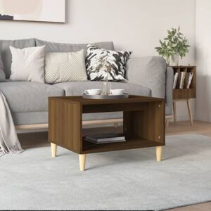 Coffee Table Brown Oak 60x50x40 cm Engineered Wood Vidaxl Coffee Table Brown Oak 60x50x40 cm Engineered Wood Vidaxl