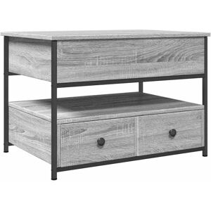 vidaXL Coffee Table Grey Sonoma Engineered Wood and Metal - Coffee Table vidaXL Coffee Table Grey Sonoma Engineered Wood and Metal - Coffee Table