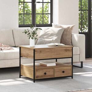 Coffee Table Artisan Oak 70 x 50 x 54.5 cm Engineered Wood vidaXL Coffee Table Artisan Oak 70 x 50 x 54.5 cm Engineered Wood vidaXL