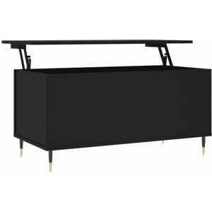 Vidaxl - Coffee Table Black 90x44.5x45 cm Engineered Wood Vidaxl - Coffee Table Black 90x44.5x45 cm Engineered Wood