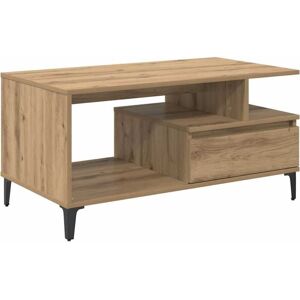 Coffee Table Artisan oak 90 x 49 x 45 cm Engineered wood vidaXL Coffee Table Artisan oak 90 x 49 x 45 cm Engineered wood vidaXL