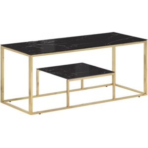 Coffee Table Gold Stainless Steel and Tempered Glass Vidaxl Coffee Table Gold Stainless Steel and Tempered Glass Vidaxl