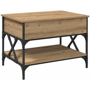 Coffee Table Artisan Oak 70 x 50 x 50 cm Engineered Wood vidaXL Coffee Table Artisan Oak 70 x 50 x 50 cm Engineered Wood vidaXL