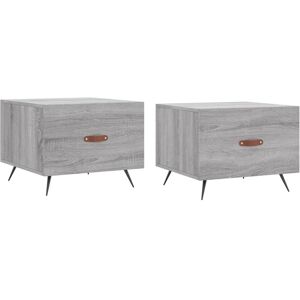 Coffee Tables 2 pcs Grey Sonoma 50x50x40 cm Engineered Wood vidaXL Coffee Tables 2 pcs Grey Sonoma 50x50x40 cm Engineered Wood vidaXL