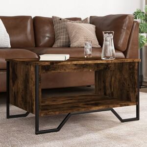 Coffee Table Smoked Oak 75x51x40 cm Engineered Wood Vidaxl Coffee Table Smoked Oak 75x51x40 cm Engineered Wood Vidaxl
