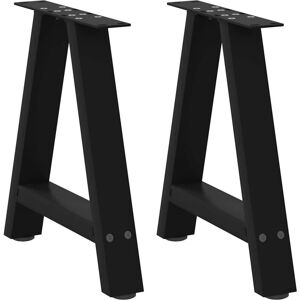 Coffee Table Legs A-Shaped 2 pcs Black 38x(42-43) cm Steel Vidaxl Coffee Table Legs A-Shaped 2 pcs Black 38x(42-43) cm Steel Vidaxl