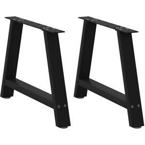 Coffee Table Legs A-Shaped 2 pcs Black 70x(42-43) cm Steel Vidaxl Coffee Table Legs A-Shaped 2 pcs Black 70x(42-43) cm Steel Vidaxl