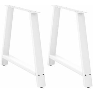 Dining Table Legs A-Shaped 2 pcs White 100x(72-73) cm Steel Vidaxl Dining Table Legs A-Shaped 2 pcs White 100x(72-73) cm Steel Vidaxl