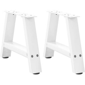 Coffee Table Legs A-Shaped 2 pcs White 50x(30-31) cm Steel Vidaxl Coffee Table Legs A-Shaped 2 pcs White 50x(30-31) cm Steel Vidaxl