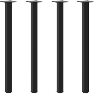 Console Table Legs 4 pcs Black 72-74 cm Steel vidaXL Console Table Legs 4 pcs Black 72-74 cm Steel vidaXL