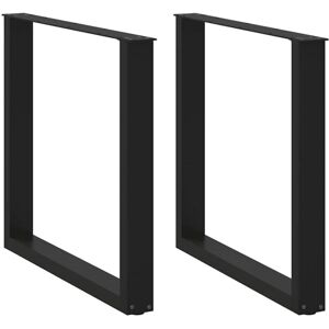 Dining Table Legs U-Shaped 2 pcs Black 90x(72-73) cm Steel Vidaxl Dining Table Legs U-Shaped 2 pcs Black 90x(72-73) cm Steel Vidaxl