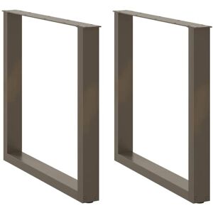 Dining Table Legs U-Shaped 2 pcs Natural Steel 90x(72-73) cm Steel Vidaxl Dining Table Legs U-Shaped 2 pcs Natural Steel 90x(72-73) cm Steel Vidaxl