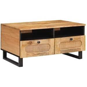 Coffee Table Artisan Oak 80 x 54 x 40 cm Solid Mango Wood vidaXL Coffee Table Artisan Oak 80 x 54 x 40 cm Solid Mango Wood vidaXL
