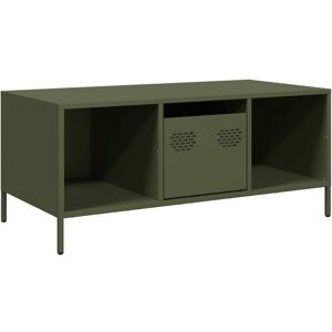 Vidaxl - Coffee Table Olive Green 101.5x50x43.5 cm Cold-rolled Steel Vidaxl - Coffee Table Olive Green 101.5x50x43.5 cm Cold-rolled Steel