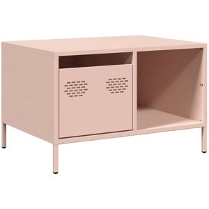 Coffee Table Pink 68.5x50x43.5 cm Cold-rolled Steel Vidaxl Coffee Table Pink 68.5x50x43.5 cm Cold-rolled Steel Vidaxl