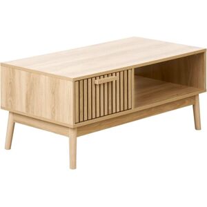 BELIANI Coffee Table LYNWOOD Light Brown with Storage BELIANI Coffee Table LYNWOOD Light Brown with Storage