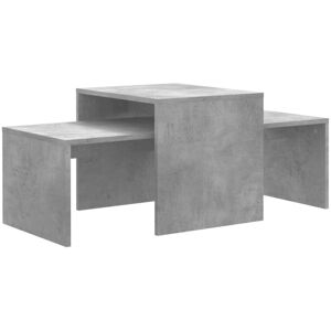 Vidaxl - Coffee Table Set Concrete Grey 100x48x40 cm Engineered Wood Vidaxl - Coffee Table Set Concrete Grey 100x48x40 cm Engineered Wood