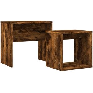 Vidaxl - Nesting Coffee Tables 2 pcs Smoked Oak Engineered Wood Vidaxl - Nesting Coffee Tables 2 pcs Smoked Oak Engineered Wood
