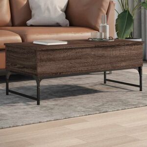 Vidaxl - Coffee Table Brown Oak 100x50x40 cm Engineered Wood and Metal Vidaxl - Coffee Table Brown Oak 100x50x40 cm Engineered Wood and Metal