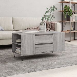 Coffee Table Grey Sonoma 102x44.5x50 cm Engineered Wood Vidaxl Coffee Table Grey Sonoma 102x44.5x50 cm Engineered Wood Vidaxl