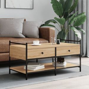 Coffee Table Sonoma Oak 99x50x50 cm Engineered Wood Vidaxl Coffee Table Sonoma Oak 99x50x50 cm Engineered Wood Vidaxl