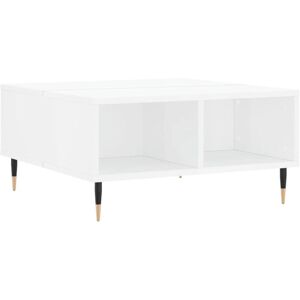 vidaXL High Gloss White Engineered Wood Coffee Table - 60x60x30 cm vidaXL High Gloss White Engineered Wood Coffee Table - 60x60x30 cm