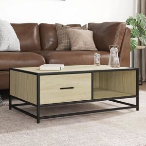 Vidaxl - Coffee Table Sonoma Oak 90x57x35 cm Engineered Wood and Metal Vidaxl - Coffee Table Sonoma Oak 90x57x35 cm Engineered Wood and Metal