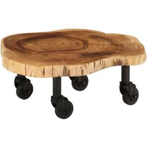 Coffee Table Solid Acacia Wood 60x55x25 cm vidaXL Coffee Table Solid Acacia Wood 60x55x25 cm vidaXL