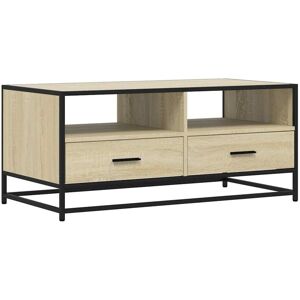 Vidaxl - Coffee Table Sonoma Oak 100x50x45 cm Engineered Wood and Metal Vidaxl - Coffee Table Sonoma Oak 100x50x45 cm Engineered Wood and Metal