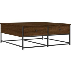 vidaXL Coffee Table Brown Oak Engineered Wood 100x99x40 cm - Coffee Table vidaXL Coffee Table Brown Oak Engineered Wood 100x99x40 cm - Coffee Table
