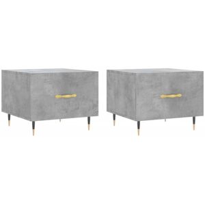 Vidaxl - Coffee Tables 2 pcs Concrete Grey 50x50x40 cm Engineered Wood Vidaxl - Coffee Tables 2 pcs Concrete Grey 50x50x40 cm Engineered Wood