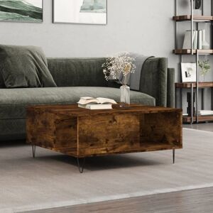 Coffee Table Smoked Oak 80x80x36.5 cm Engineered Wood Vidaxl Coffee Table Smoked Oak 80x80x36.5 cm Engineered Wood Vidaxl